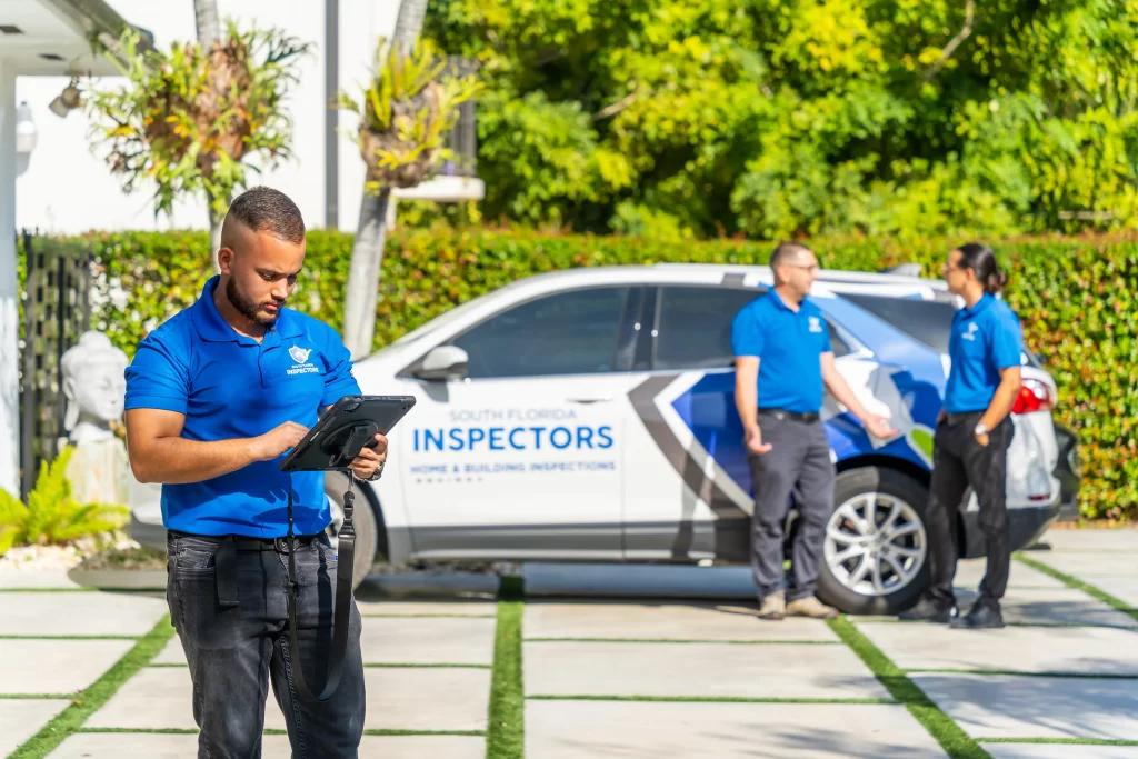 South Florida Inspectors team arriving at a home inspection in Miami, FL